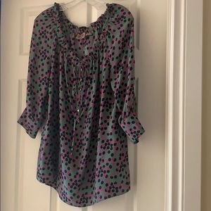 Juicy Couture polka dot blouse